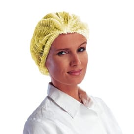 Gorros de Polipropileno Acordeón Amarillo 2 gomas Ø53cm (100 Uds)