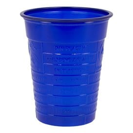 Vaso de Plastico PS Azul Oscuro 200ml Ø7cm (50 Uds)