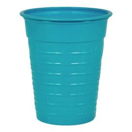 Vaso de Plastico PS Turquesa 200ml Ø7cm (50 Uds)