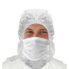 Gorro Integral con Mascarilla de 3 Capas Blanco (500 Uds)