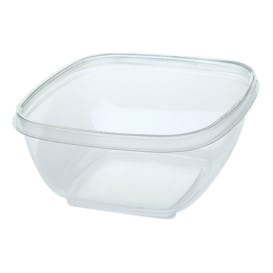 Bol de Plástico Cuadrado PET 500ml 125x125x70mm (50 Uds)