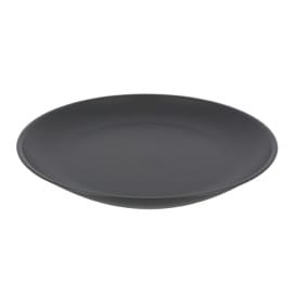 Plato Reutilizable Durable PP Mineral Antracita Ø23,5cm (6 Uds)