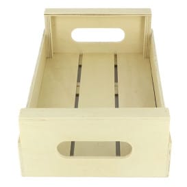 Caja Presentación con Asas Madera 25x15x7,5cm (1 Ud)