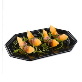   Bandeja de Plastico Catering Octog. Marmol 36x24 cm (5 Uds)