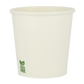 Vaso Cartón Plastic Free 4 Oz/120ml Blanco Ø6,2cm (1.000 Uds)