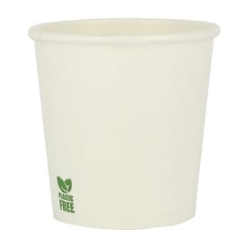 Vaso Cartón Plastic Free 4 Oz/120ml Blanco Ø6,2cm (1.000 Uds)