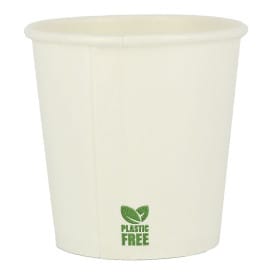 Vaso Cartón Plastic Free 4 Oz/120ml Blanco Ø6,2cm (100 Uds)