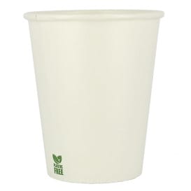 Vaso Cartón Plastic Free 8 Oz/240ml Blanco Ø8cm (1.000 Uds)