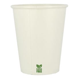 Vaso Cartón Plastic Free 8 Oz/240ml Blanco Ø8cm (1.000 Uds)