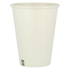 Vaso Cartón Plastic Free 14 Oz/420ml Blanco Ø9cm (50 Uds)