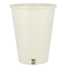 Vaso Cartón Plastic Free 14 Oz/420ml Blanco Ø9cm (50 Uds)