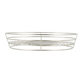 Cesta Ovalada de Acero Plata 280x205x57mm (24 Uds)