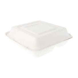 Envase MenuBox Caña Azúcar Blanco 3C 250x250x75mm (50 Uds)