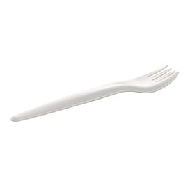 Tenedor de Papel Blanco 17cm (50 Uds)