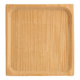 Plato Degustacion de Bambu Cuadrado 6x6cm (24 Uds)