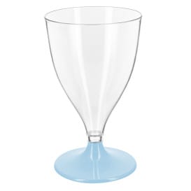 Copa Reutilizable PS Agua/Vino Pie Azul 200ml 2P (6 Uds)