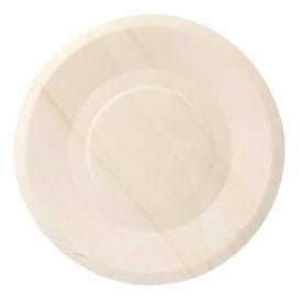 Plato de Madera Redondo Ø15,5cm (50 Uds)