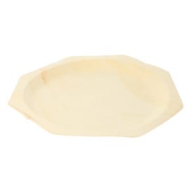 Plato de Madera Octogonal 260mm (200 Uds)