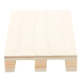 Bandeja Mini Palé de Madera 13x8x2cm (40 Uds)