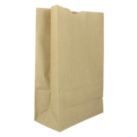 Bolsa de Papel Sin Asas Kraft 60g/m² 18+11x34cm (25 Uds)