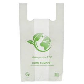 Bolsa Plastico Camiseta Bio Home Compost 50x55cm (100 Uds)
