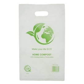 Extensamente Tradicional Brillante Bolsa Plástico Troquelada Bio Home Compost 20x33cm G80 (100 Uds)