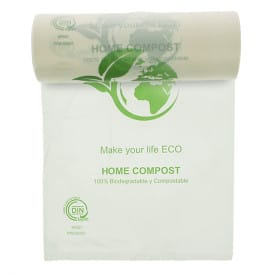 Rollo de Bolsas Plastico Bio Home Compost 25x37cm (500 Uds)