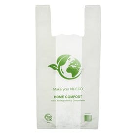 Bolsa Plástico Camiseta Bio Home Compost 40x50cm (100 Uds)