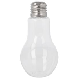 Botella Bombilla Transparente PET 400ml (25 Uds)