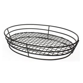 Cesta Ovalada de Acero Negro 280x205x57mm (1 Ud)