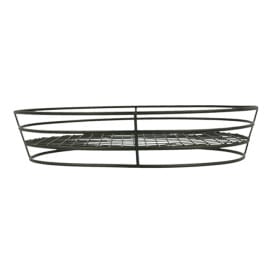 Cesta Ovalada de Acero Negro 280x205x57mm (24 Uds)
