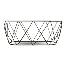 Cesta Ovalada de Acero Negro 255x127x102mm (12 Uds)