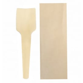 Cucharilla de Madera para Helados Enfundada 70mm (1.000 Uds)