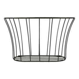 Cesta Ovalado de Acero Negro 210x127x127 (1 Ud)