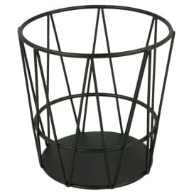 Cesta Redonda de Acero Negro Ø115x115mm (1 Ud)