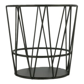 Cesta Redonda de Acero Negro Ø115x115mm (1 Ud)