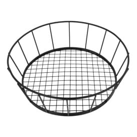 Cesta Redonda de Acero Negro Ø241x70mm (1 Ud)