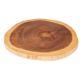 Bandeja Presentación Ovalada de Madera 406x203x19mm (1 Ud)