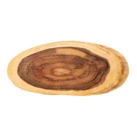 Bandeja Presentación Ovalada de Madera 508x203x19mm (1 Ud)