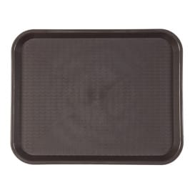 Bandeja de Plastico Fast Food Chocolate 27,5x35,5cm (1 Ud)