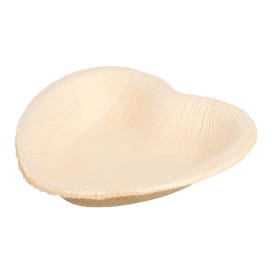 Plato Corazón Hoja de Palma 10x10x1,5cm (200 Uds)