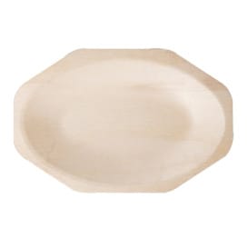 Bandeja de Madera Octogonal 20x13x2,5 cm (50 Uds)