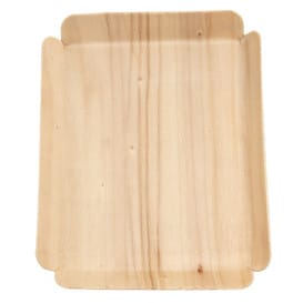 Barquilla de Madera Rectangular 15x11,5x1,5 cm (50 Uds)