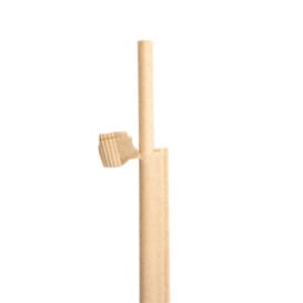 Pajita Recta Papel Natural Enfundada Kraft Ø6mm 21cm (250 Uds)