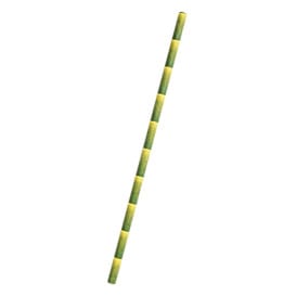 Pajita Recta de Papel Bambu Ø6mm 21cm (250 Uds)