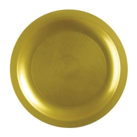 Plato Reutilizable PP Llano Oro Round Ø18,5cm (600 Uds)