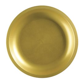 Plato Reutilizable PP Llano Oro Round Ø22cm (600 Uds)