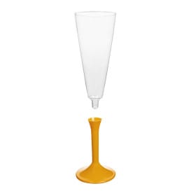 Copa Plástico Cava Pie Mango 160ml 2P (20 Uds)