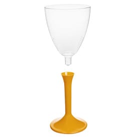 Copa Plástico Vino Pie Mango 180ml 2P (20 Uds)