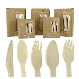 Mini Tenedor de Madera Eco 10,5cm (1.000 Uds)